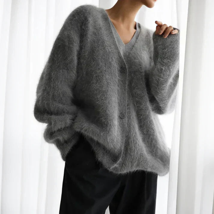 Ella Cardigan de Cachemira Mujer – Corte Amplio, Suave y Transpirable