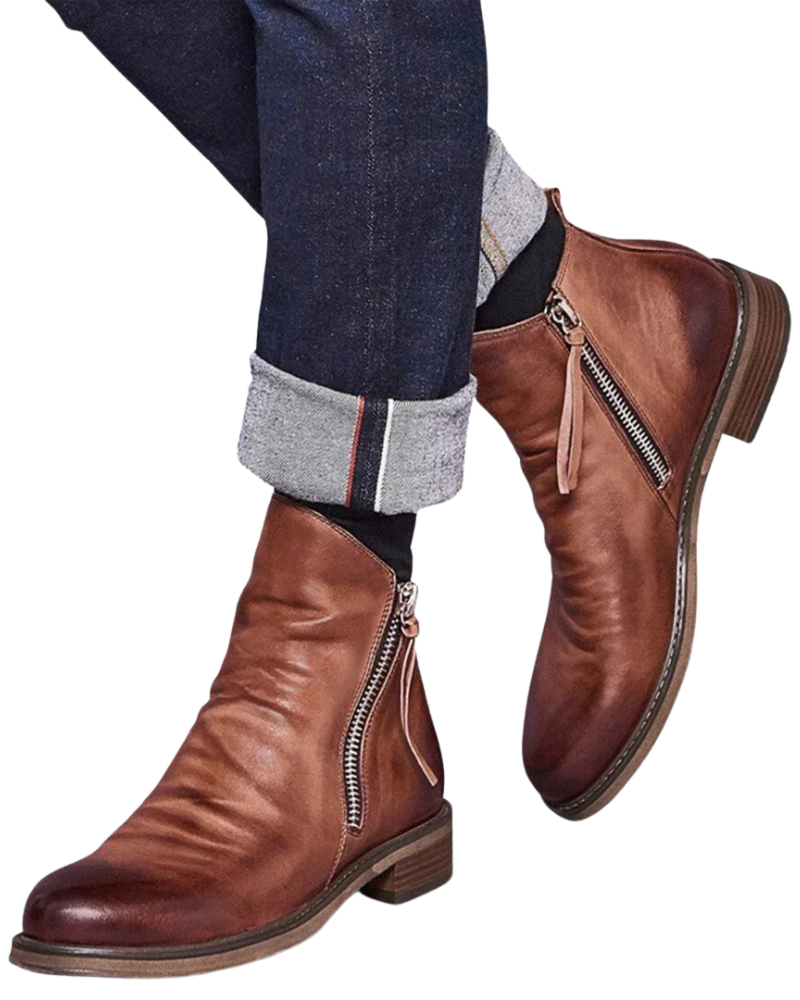 Daniel Bottines pour Homme – Bottes Élégantes avec Fermeture Éclair Décontractées Chic
