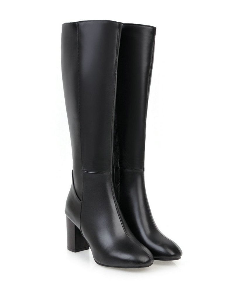 Paige Bottines pour Femme – Bottines Élégantes Talon Bloc Fermeture Éclair Chic