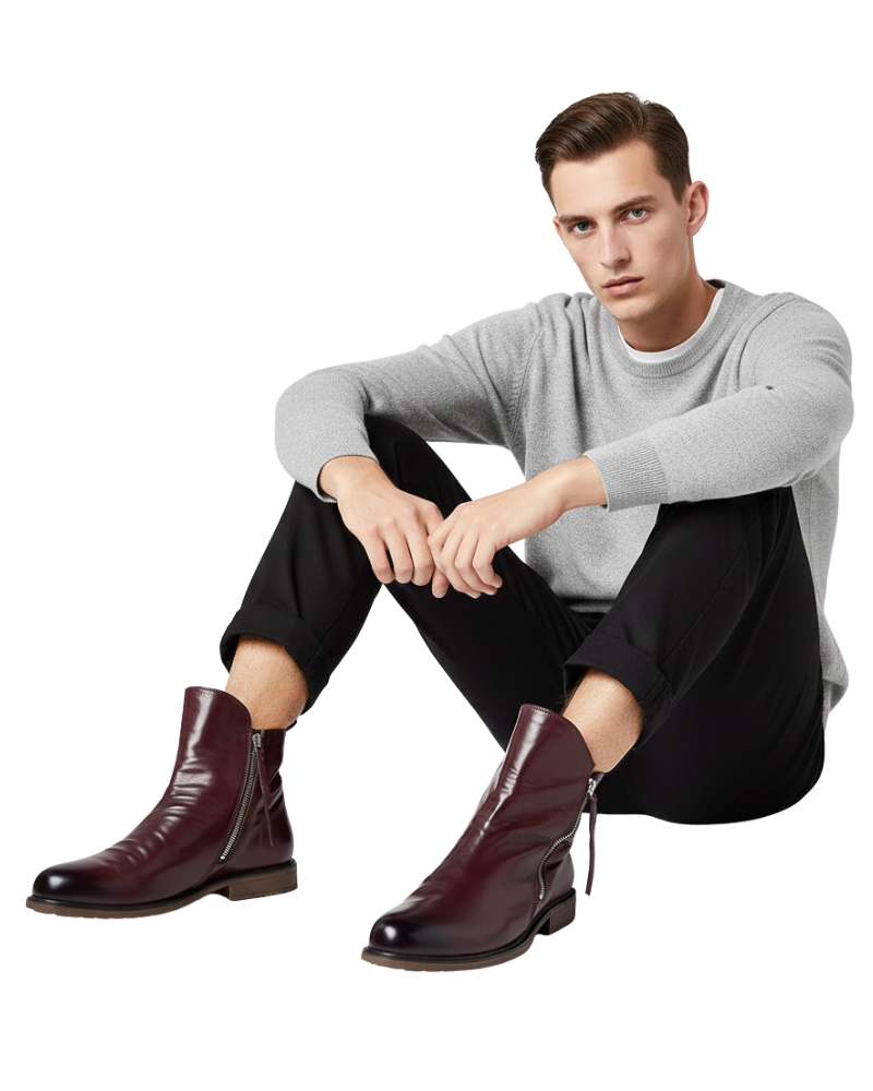 Daniel Botines para Hombre – Botas Elegantes con Cremallera Casual Chic