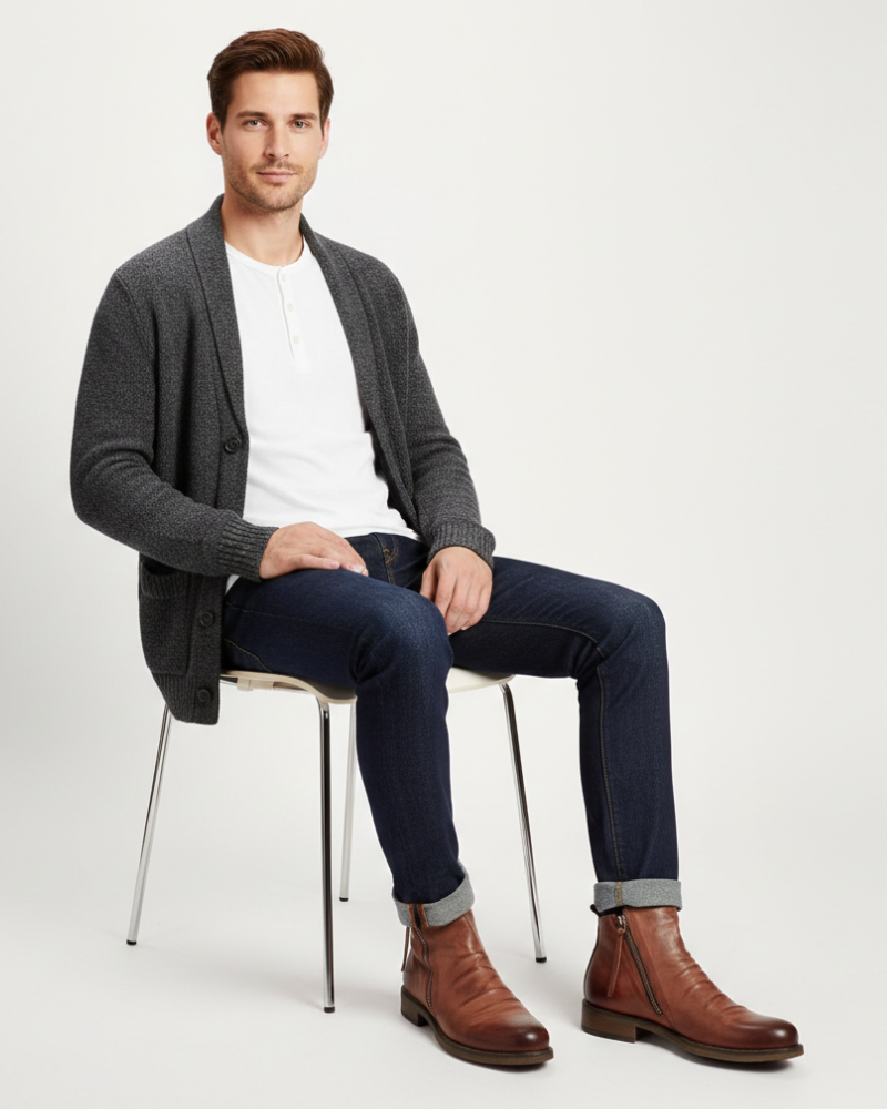 Daniel Bottines pour Homme – Bottes Élégantes avec Fermeture Éclair Décontractées Chic