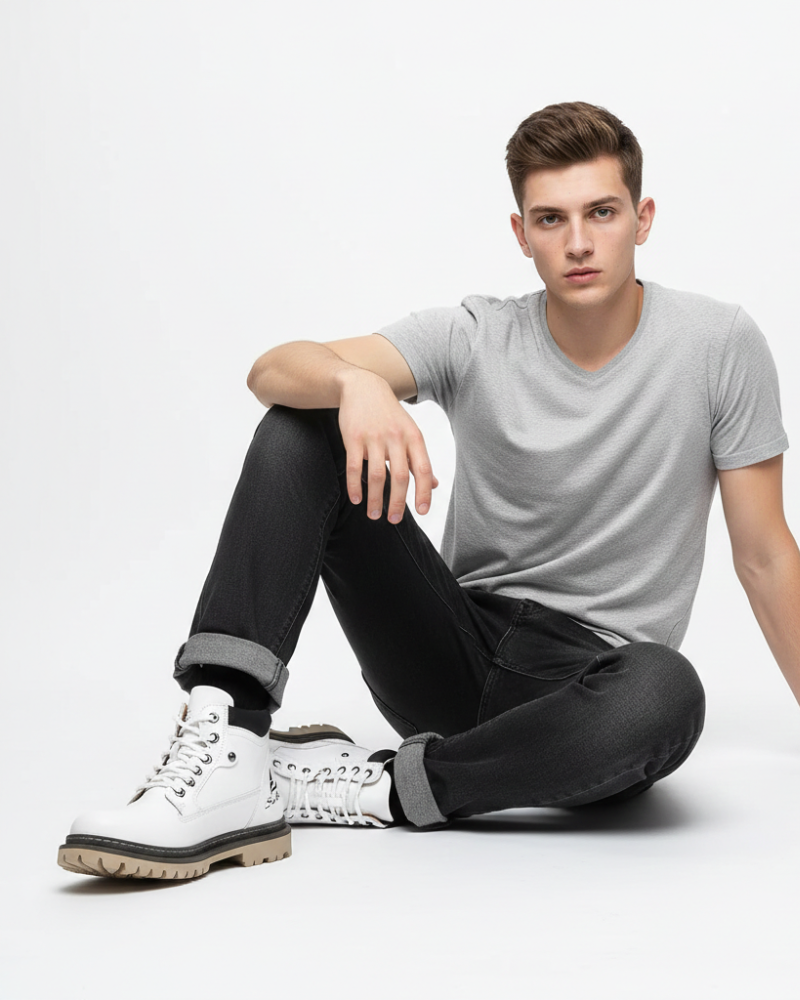 Ernie Botas de Cuero para Hombre – Botines Elegantes Resistentes y Cómodos Premium