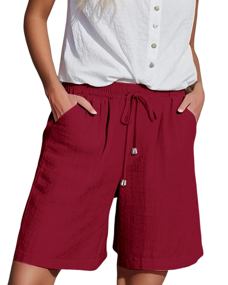 Bella Shorts Mujer – Paper Bag de Cintura Alta con Cordón y Bolsillos