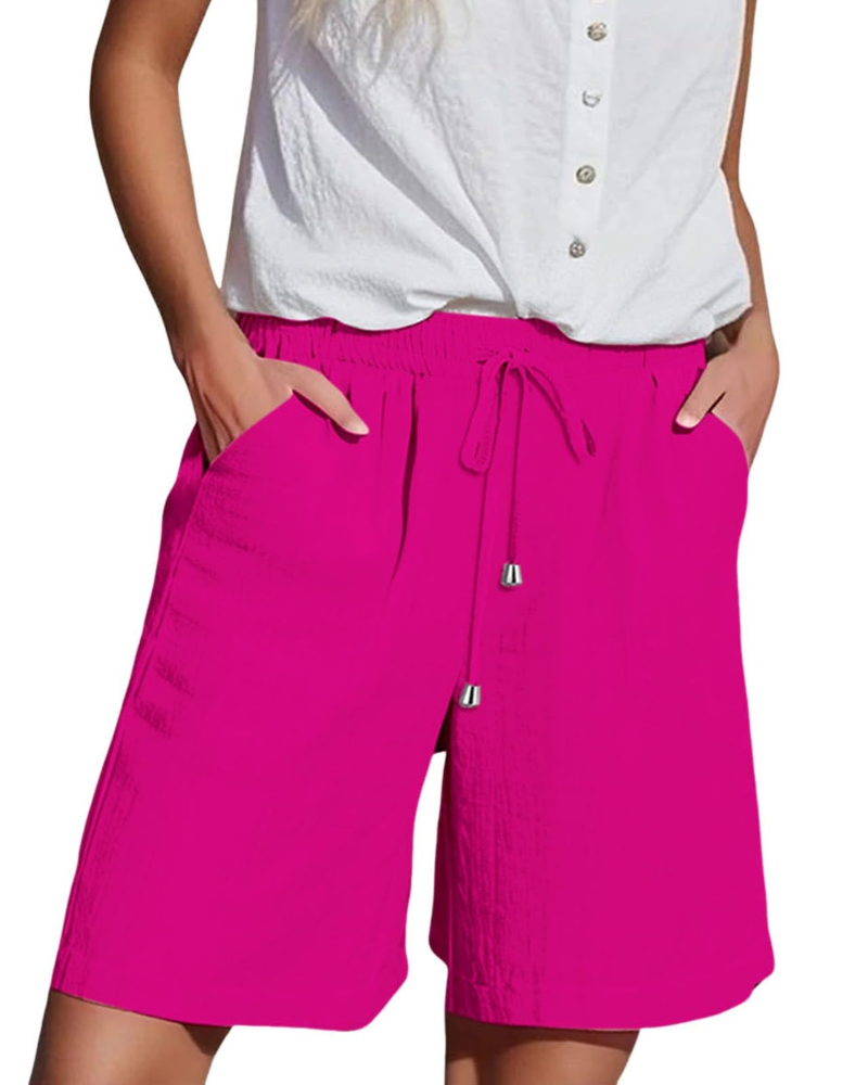 Bella Shorts Mujer – Paper Bag de Cintura Alta con Cordón y Bolsillos