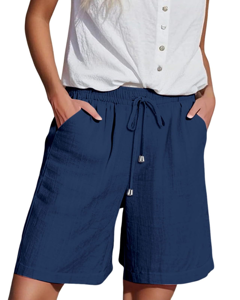 Bella Shorts Mujer – Paper Bag de Cintura Alta con Cordón y Bolsillos