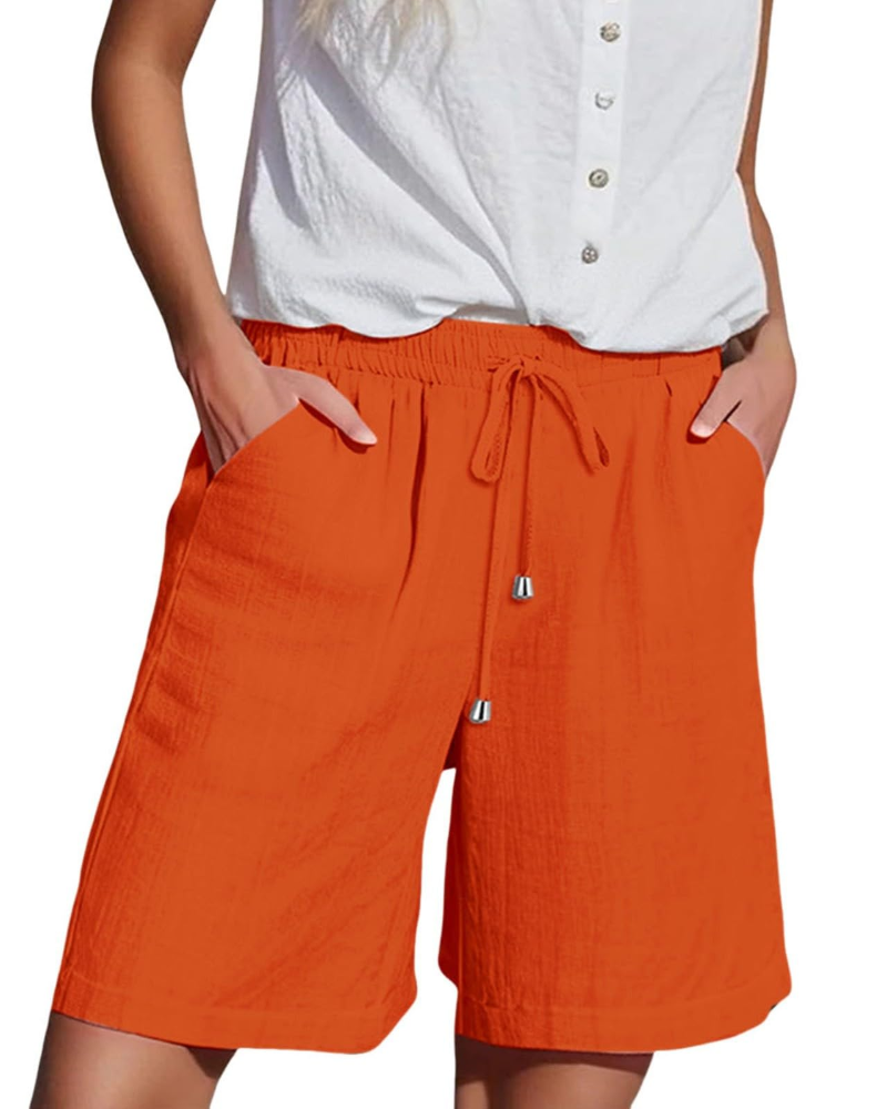 Bella Shorts Mujer – Paper Bag de Cintura Alta con Cordón y Bolsillos