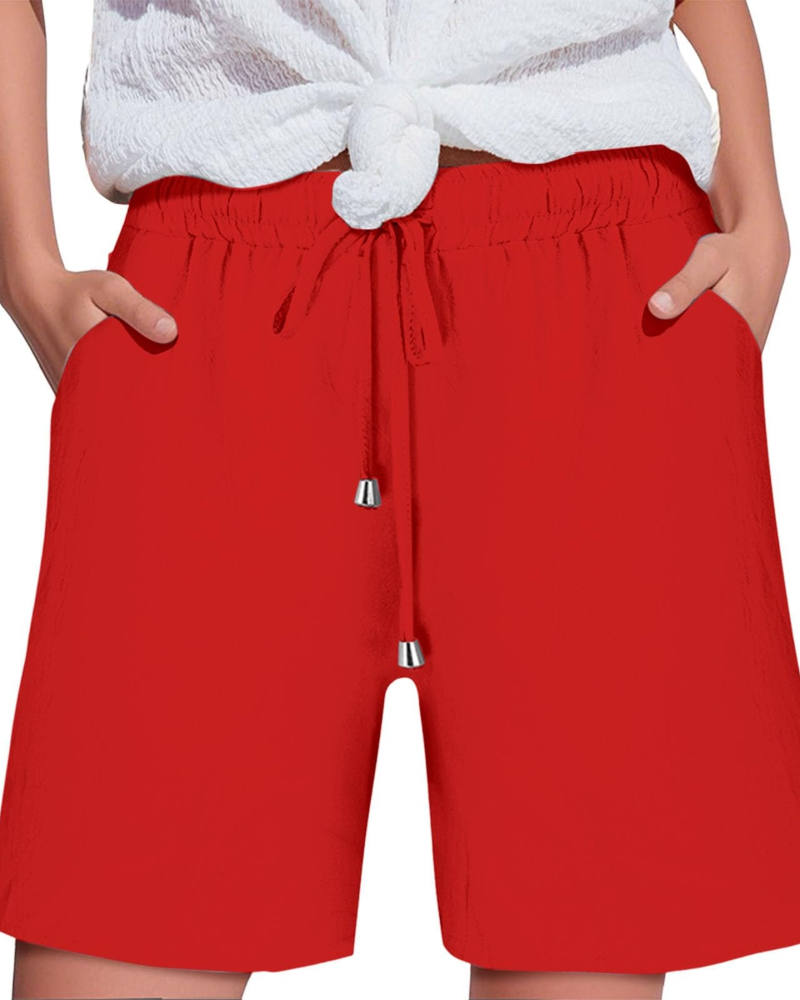Bella Shorts Mujer – Paper Bag de Cintura Alta con Cordón y Bolsillos