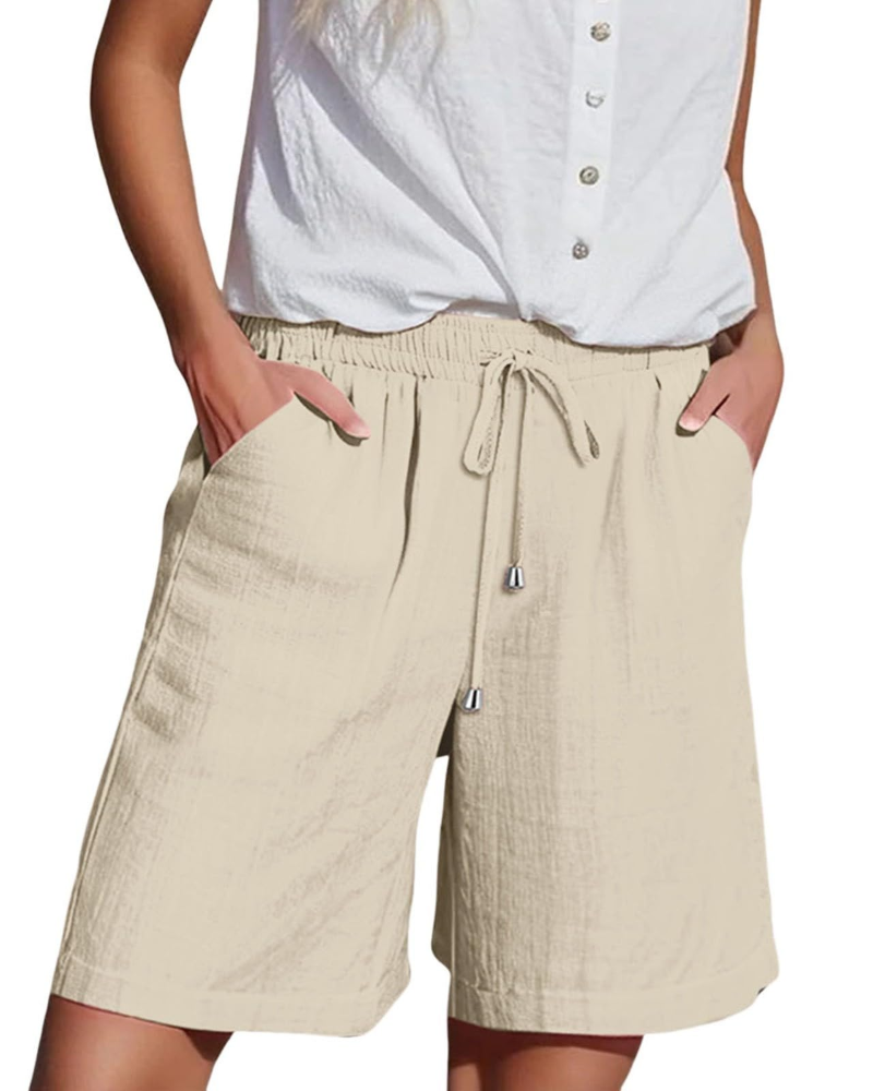 Bella Shorts Mujer – Paper Bag de Cintura Alta con Cordón y Bolsillos