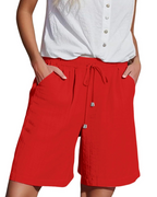 Bella Shorts Mujer – Paper Bag de Cintura Alta con Cordón y Bolsillos