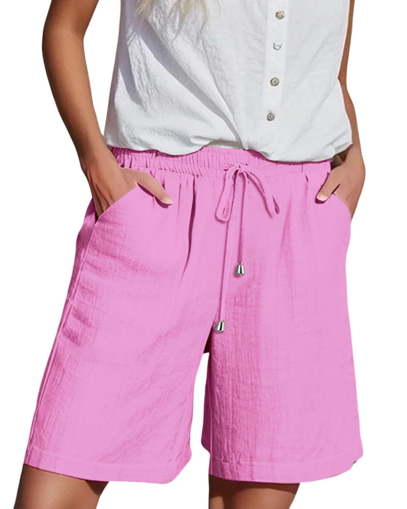 Bella Shorts Mujer – Paper Bag de Cintura Alta con Cordón y Bolsillos