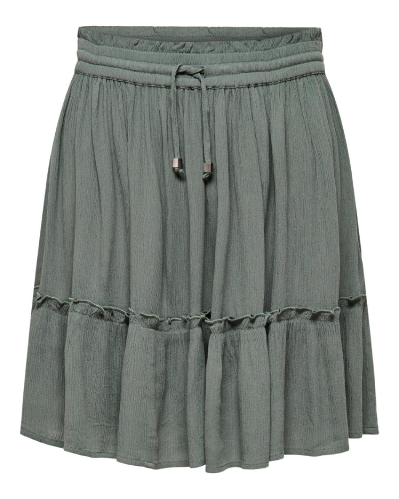 Lily Falda Mini Mujer – Viscosa Suave con Corte A y Cintura Elástica Ajustable
