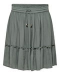 Lily Falda Mini Mujer – Viscosa Suave con Corte A y Cintura Elástica Ajustable
