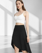 Ariana Falda Pantalón Midi Mujer – Shorts Integrados, Bolsillos y Volantes
