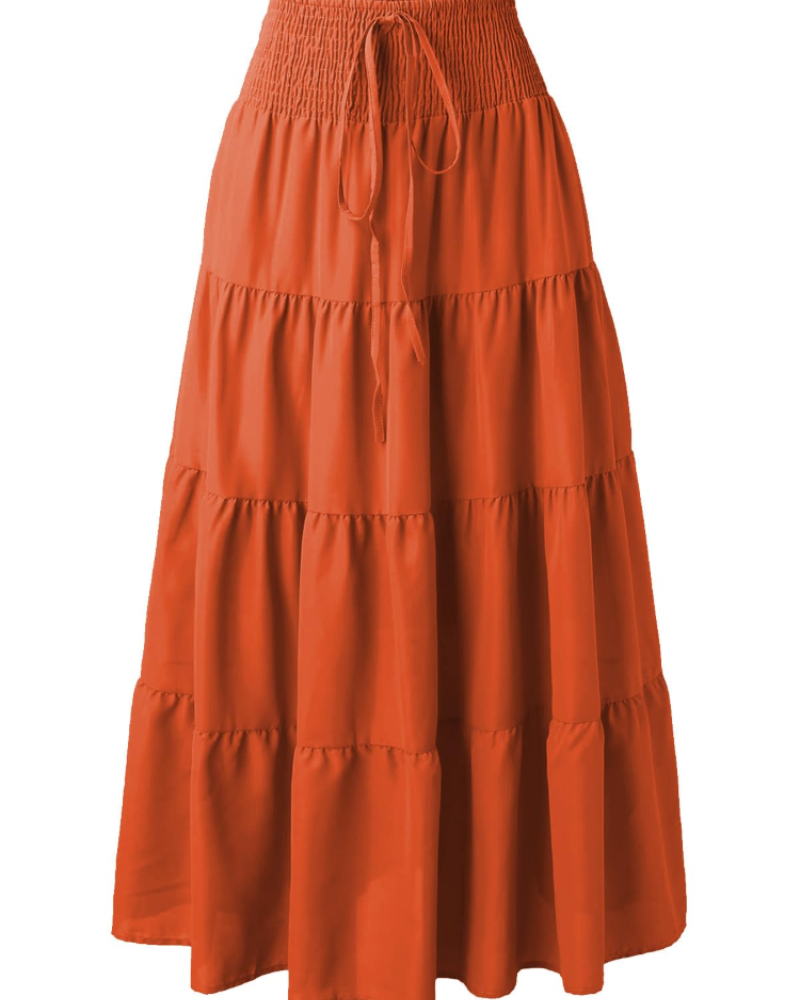 Brianna Vestido Maxi Mujer – Diseño 2 en 1 Boho con Cintura Elástica