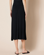 Daisy Falda Midi Mujer – Jersey Elástico con Bolsillos y Detalles Fruncidos