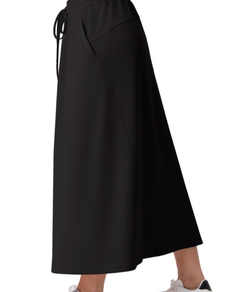 Alice Falda Maxi Mujer – Corte A-Line con Cintura Elástica, Cordón y Bolsillos
