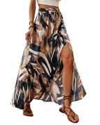 Savannah Falda Maxi Mujer – Cintura Alta Elástica con Abertura Lateral
