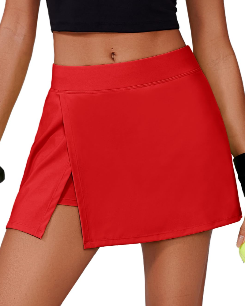 Brooke Falda Pantalón Deportiva Mujer – Cintura Alta con Shorts Integrados y Bolsillos