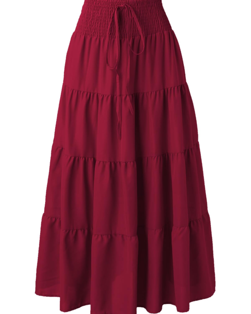 Brianna Vestido Maxi Mujer – Diseño 2 en 1 Boho con Cintura Elástica