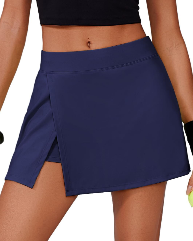 Brooke Falda Pantalón Deportiva Mujer – Cintura Alta con Shorts Integrados y Bolsillos