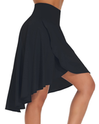 Luna Falda Pantalón Mujer – Volante Asimétrico con Shorts Integrados y Bolsillos