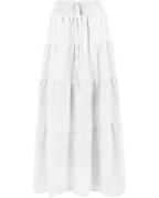 Layla Falda Maxi Mujer – Diseño 2 en 1 de Chifón con Cintura Alta Elástica