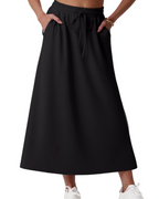 Alice Falda Maxi Mujer – Corte A-Line con Cintura Elástica, Cordón y Bolsillos