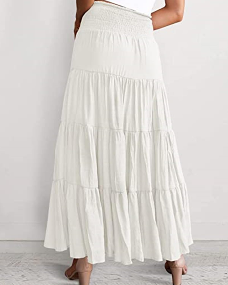 Brianna Vestido Maxi Mujer – Diseño 2 en 1 Boho con Cintura Elástica