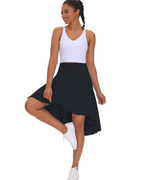 Luna Falda Pantalón Mujer – Volante Asimétrico con Shorts Integrados y Bolsillos