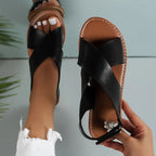 Charley Sandales en Cuir pour Femme – Sandales Élégantes Confortables Été