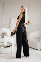 Giuliana Combinaison Élégante pour Femme – Combinaison Longue Sans Manches Chic