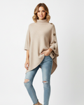 Elayne Poncho de Lana para Mujer – Capa Oversize Elegante Invierno Chic