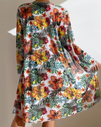 Seraphina Bikini 3 Piezas Mujer – Estampado Floral, Talle Alto y Pareo Ligero