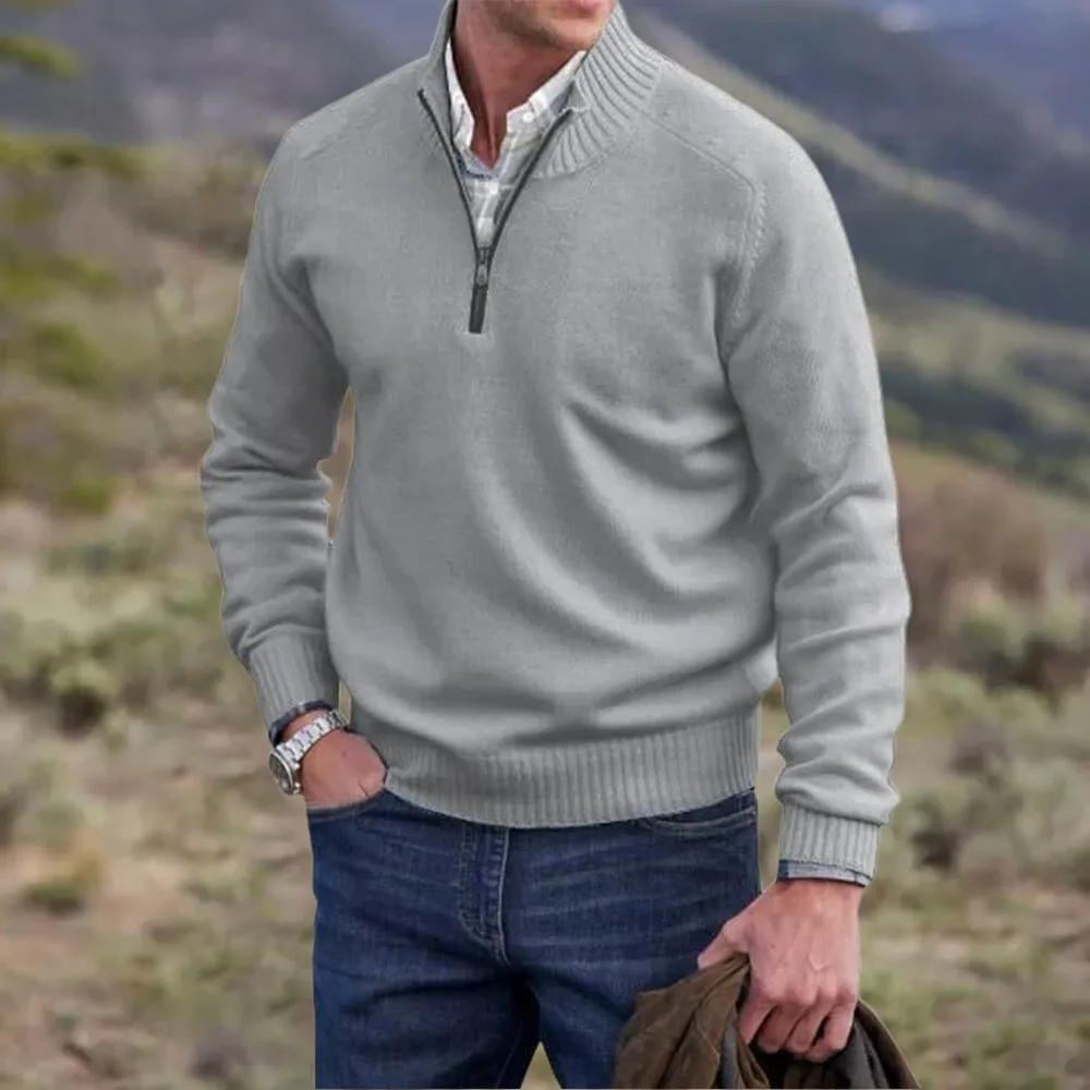 Adrian Pull zippé pour Homme – Pull Élégant Cachemire Chic