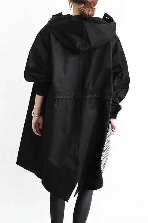 Elizabeth Abrigo de Lluvia para Mujer – Chaqueta Impermeable Elegante con Capucha