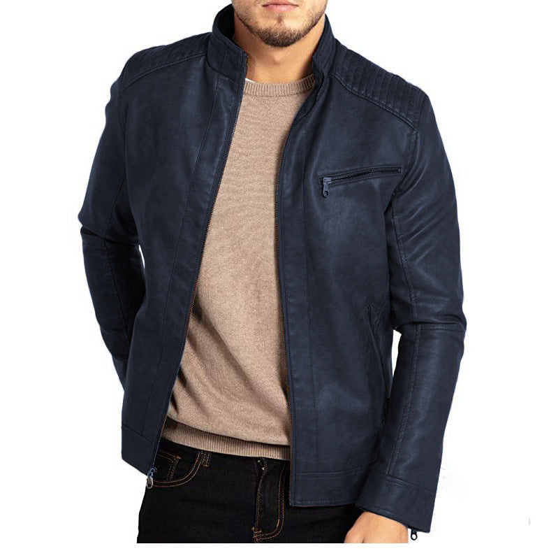 Marlon Chaqueta de Cuero para Hombre – Cazadora Vintage Elegante Retro Chic