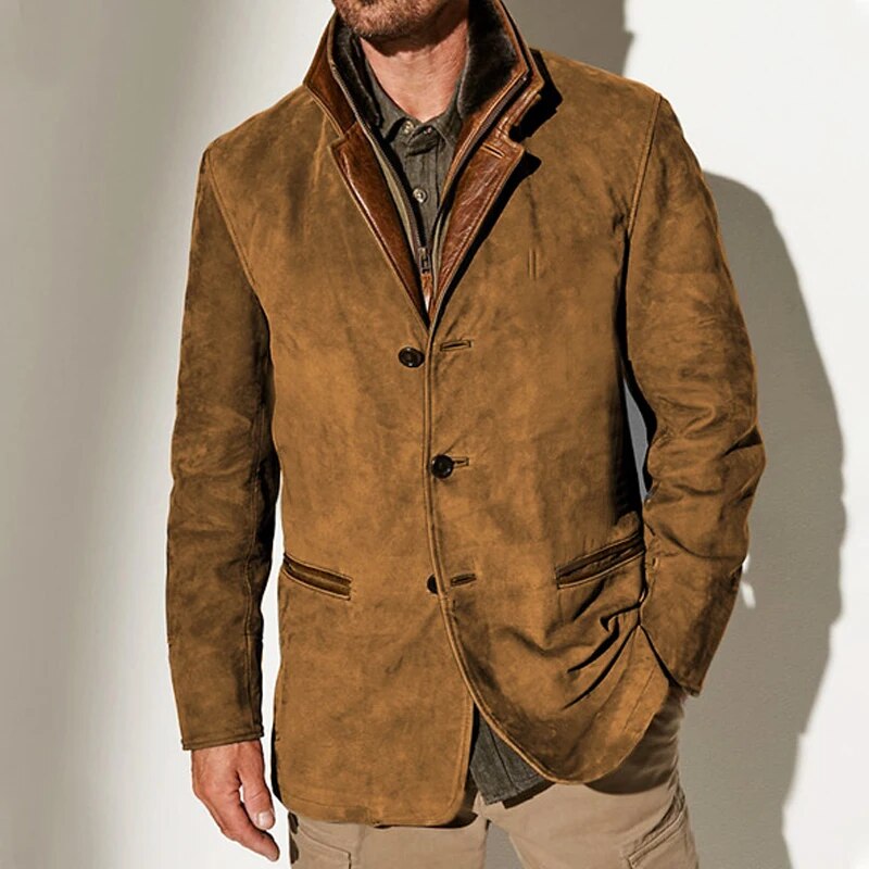 Aaron Chaqueta Vintage para Hombre – Chaqueta Retro Chic Elegante Moderna