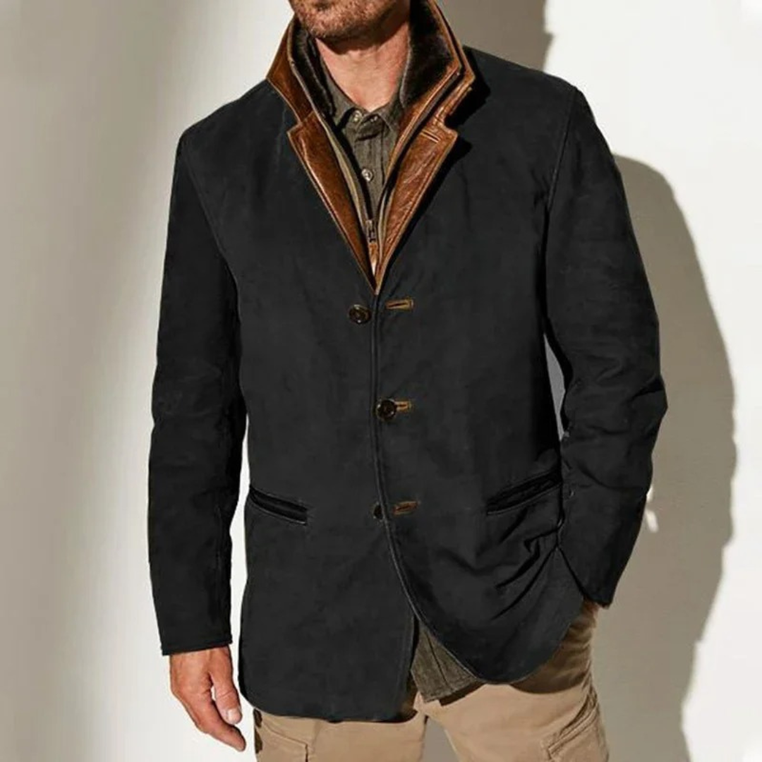 Aaron Chaqueta Vintage para Hombre – Chaqueta Retro Chic Elegante Moderna