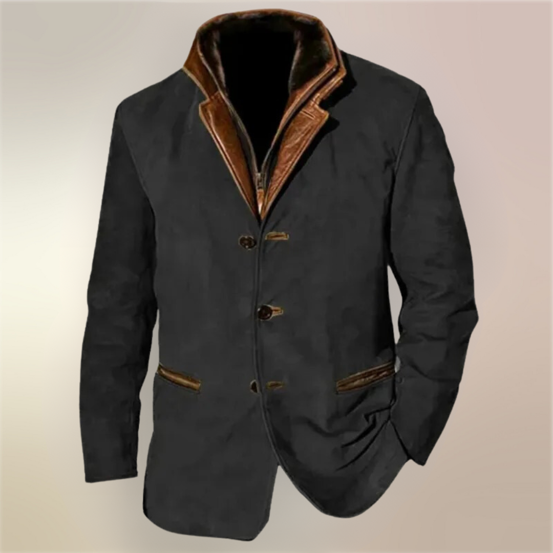 Aaron Chaqueta Vintage para Hombre – Chaqueta Retro Chic Elegante Moderna
