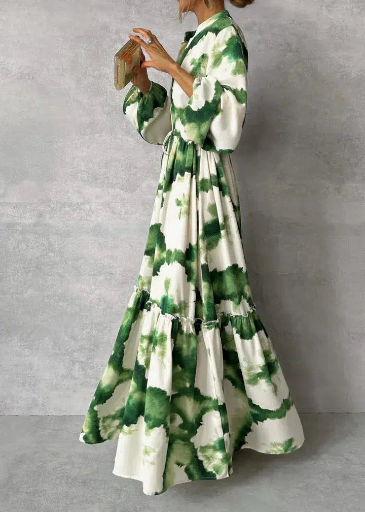 Patricia Vestito Maxi da Donna – Vestito Lungo Elegante con Scollo a V Chic