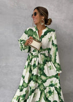 Patricia Vestito Maxi da Donna – Vestito Lungo Elegante con Scollo a V Chic