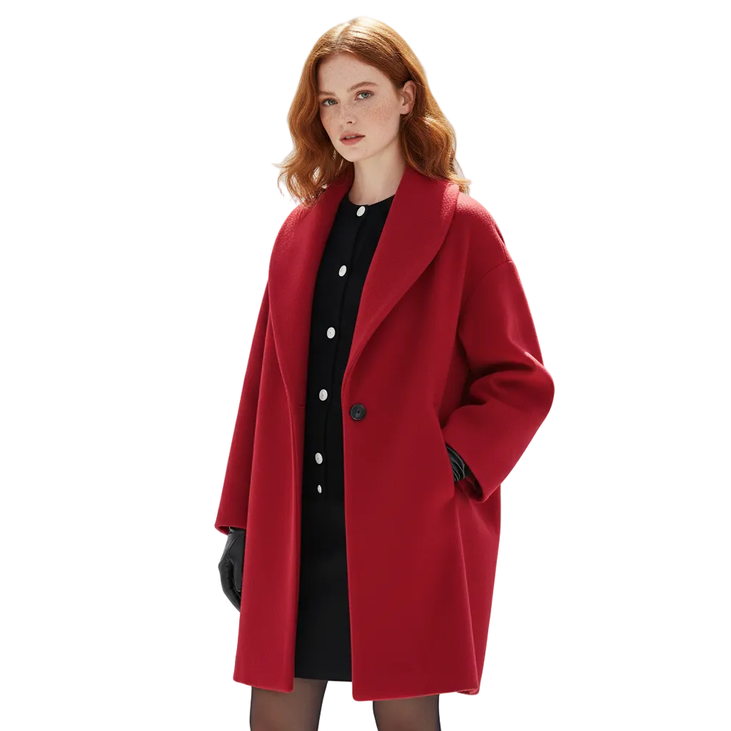 Vicky Abrigo Oversize para Mujer – Abrigo Largo Elegante Casual Chic