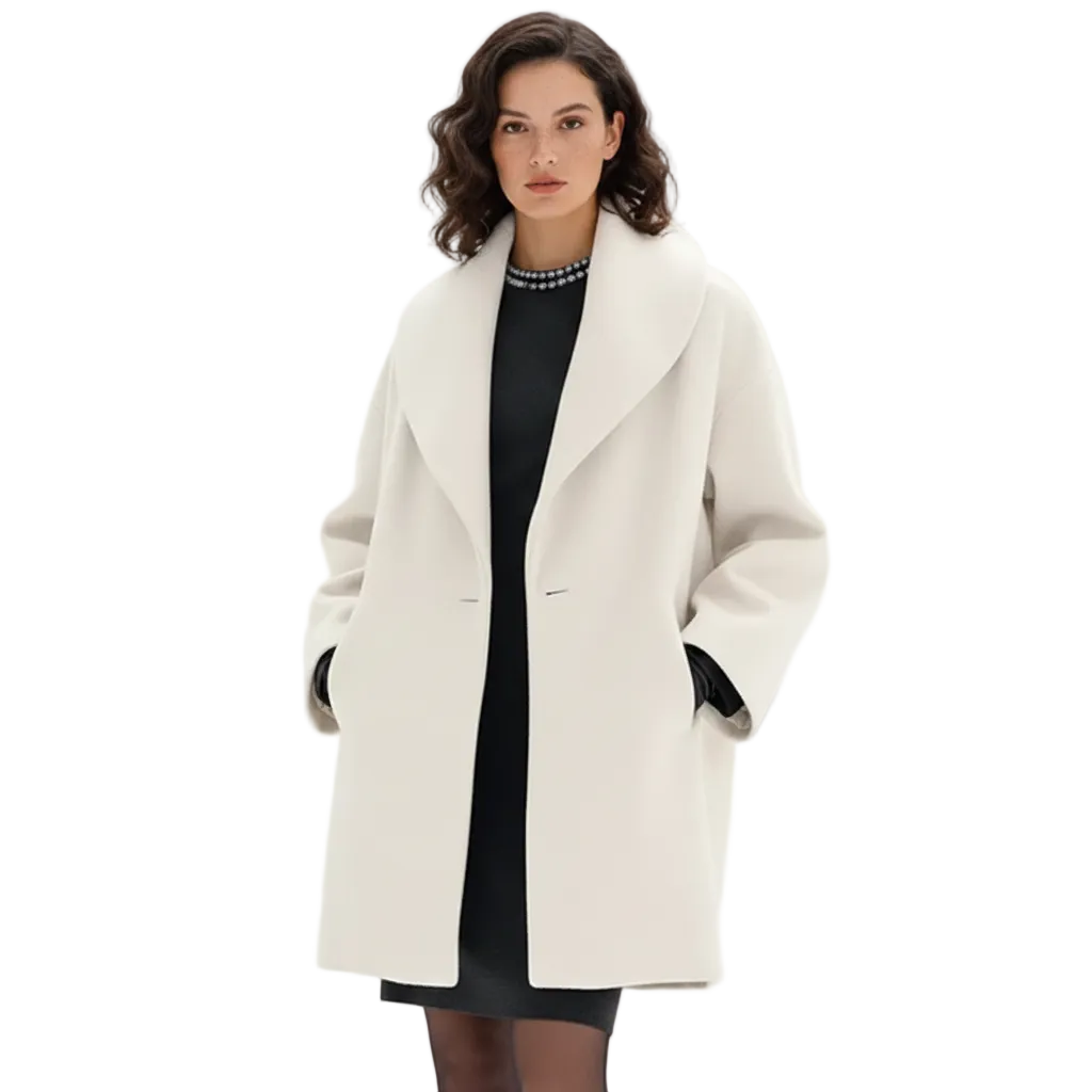 Vicky Abrigo Oversize para Mujer – Abrigo Largo Elegante Chic Invierno Moderno