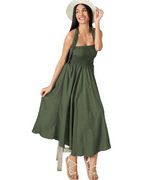 Stella Vestido Cruzado Mujer – Estampado Floral, Diseño 2 en 1 y Largo Maxi
