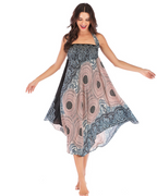Stella Vestido Cruzado Mujer – Estampado Floral, Diseño 2 en 1 y Largo Maxi