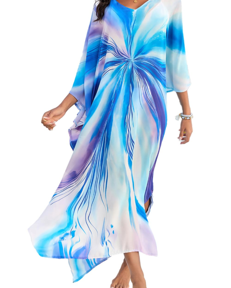 Vestito Kaftano Autunnale Donna – Taglio Oversize, Tessuto Leggero e Stile Boho