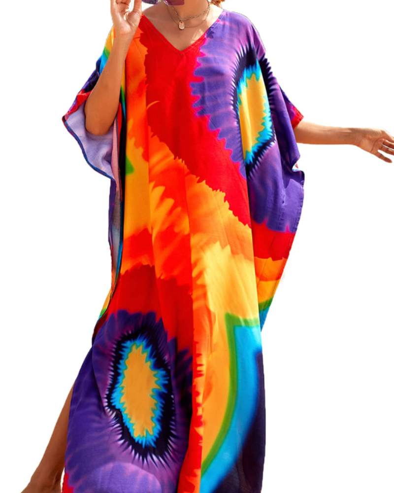 Vestito Kaftano Autunnale Donna – Taglio Oversize, Tessuto Leggero e Stile Boho