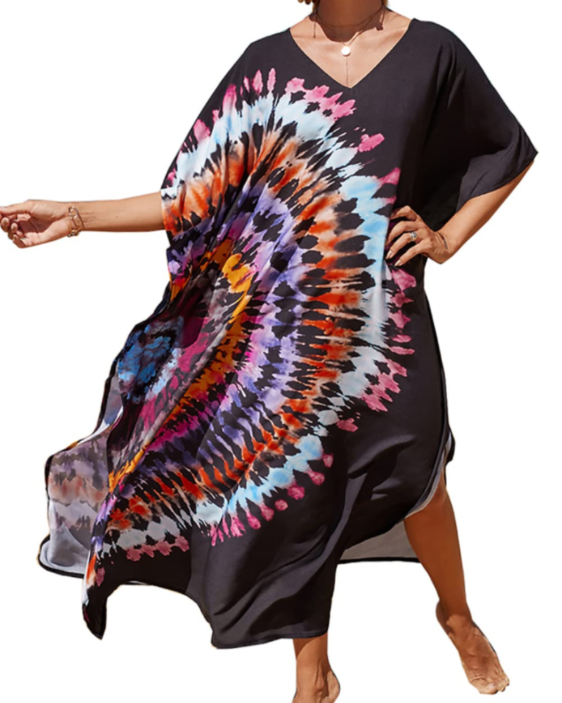 Vestito Kaftano Autunnale Donna – Taglio Oversize, Tessuto Leggero e Stile Boho
