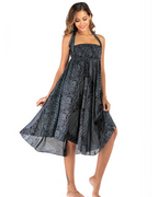 Stella Vestido Cruzado Mujer – Estampado Floral, Diseño 2 en 1 y Largo Maxi
