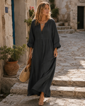 Elowen Vestido Casual Mujer – Diseño Monocromático, Corte Favorecedor y Versátil
